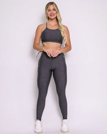 Conjunto Legging Empina Bumbum Ajuste Light + Top Paula