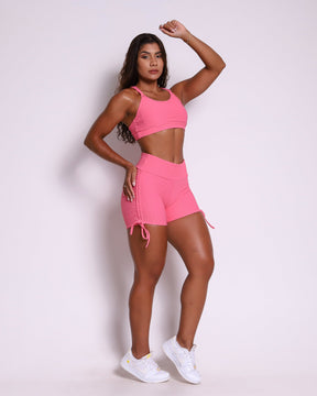 Conjunto Short Básico Cross Textura Soft + Top Lu